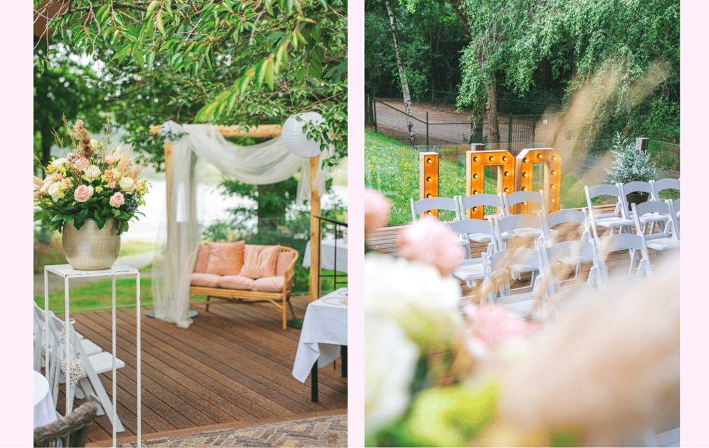 Ceremonie achterterras