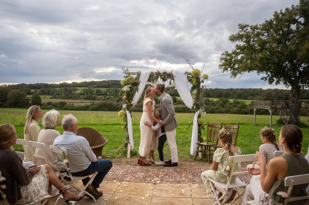Trouwceremonie terras