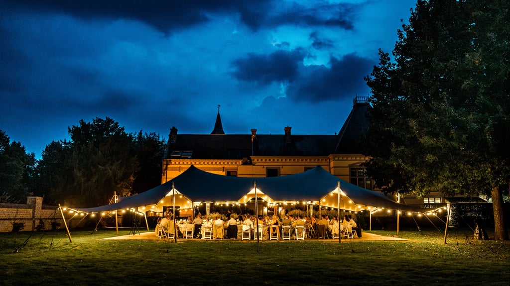 Stretchtent kasteeltuin