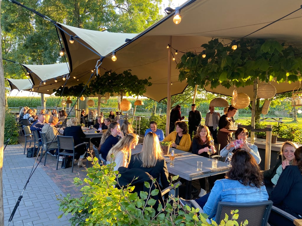 Bedrijfsfeest buiten terras - De Brink