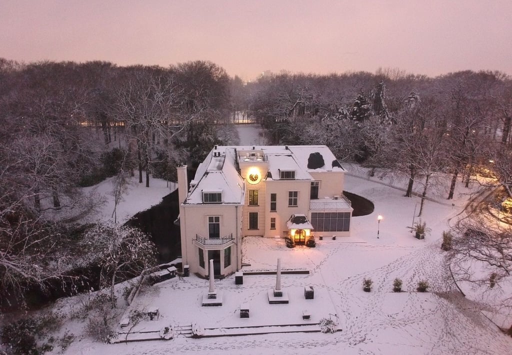 Landgoed Te Werve in de sneeuw