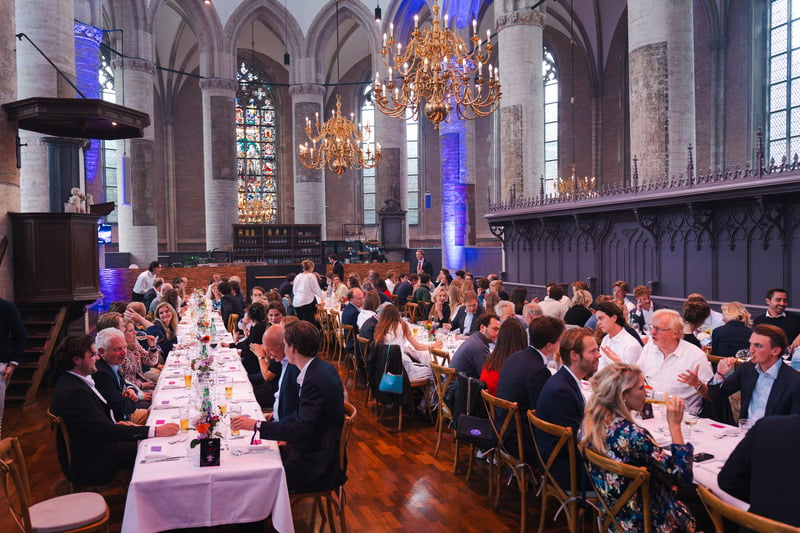 Diner in het koor