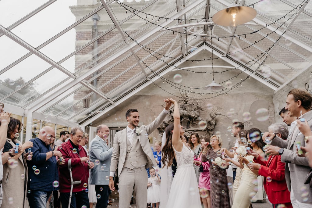 Toost moment in de kas 