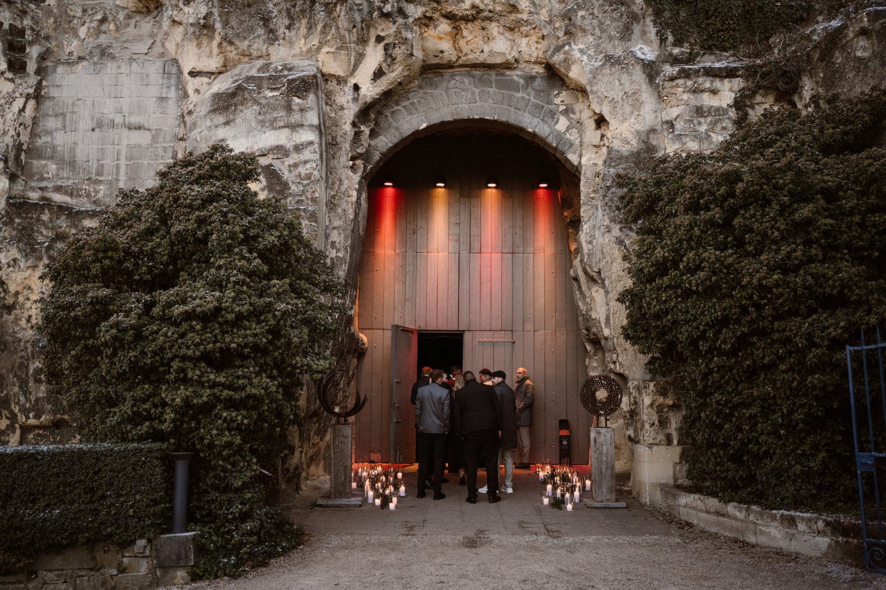 Entree feestgrotten Château Neercanne