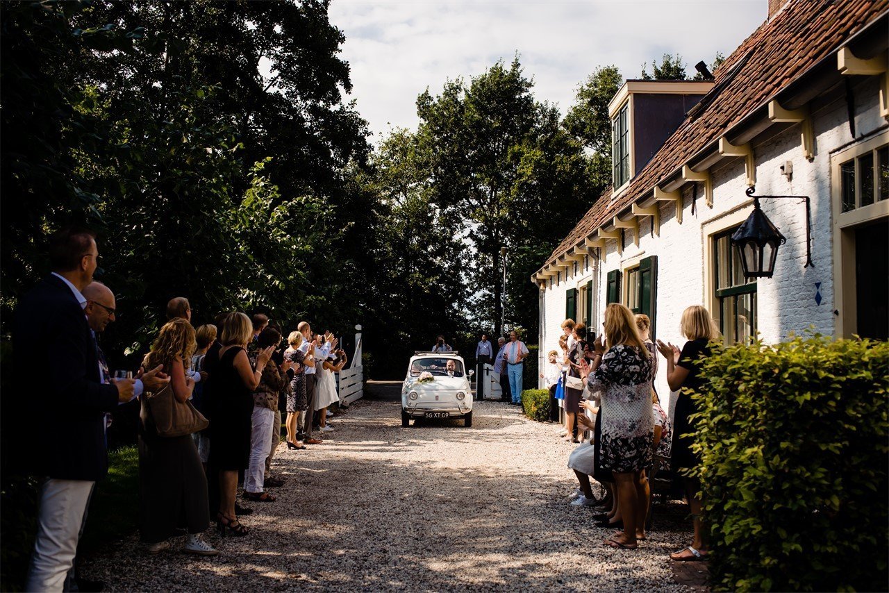 Ontvangst van het bruidspaar