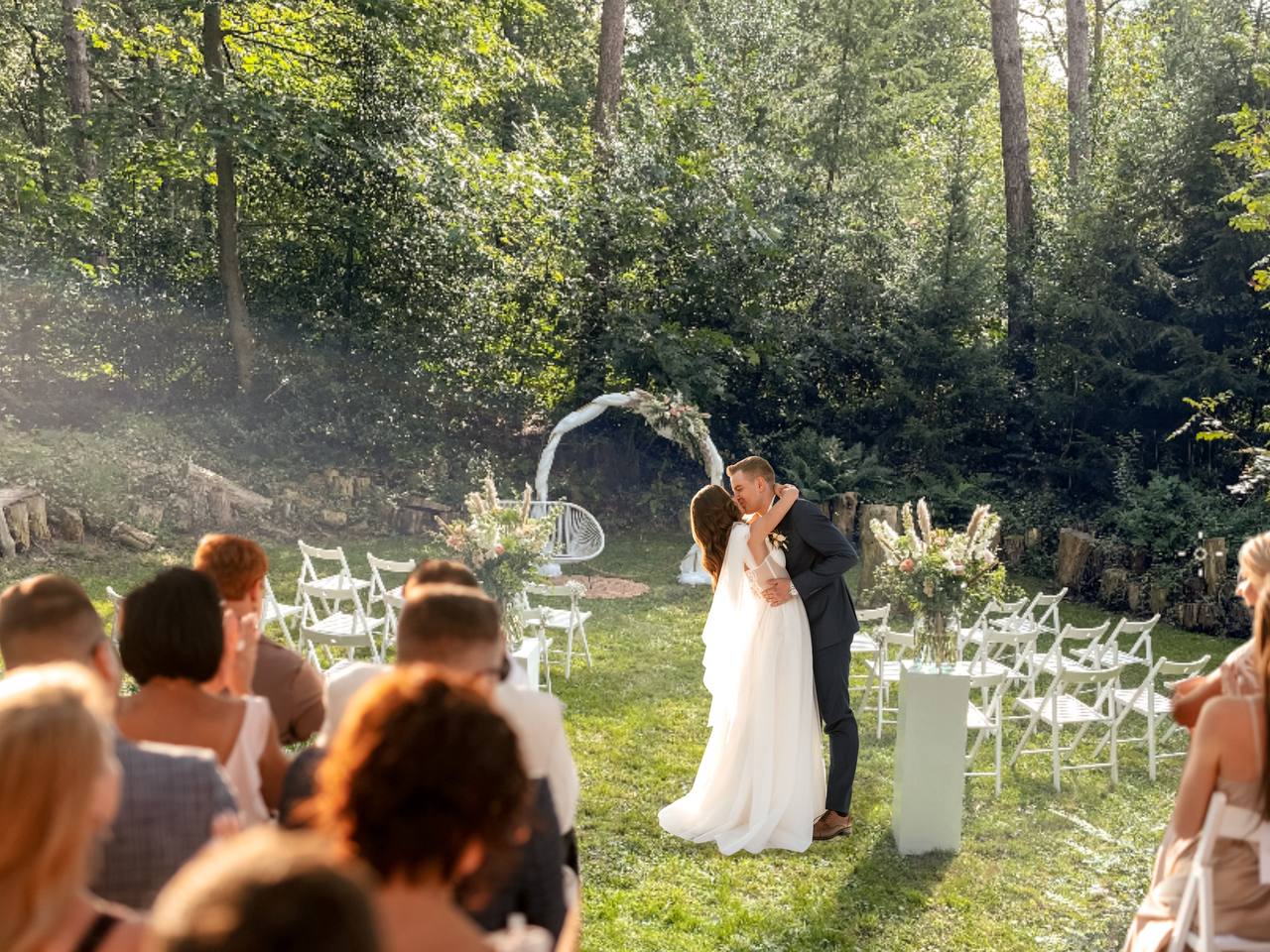 Bruiloft bij trouwkuil