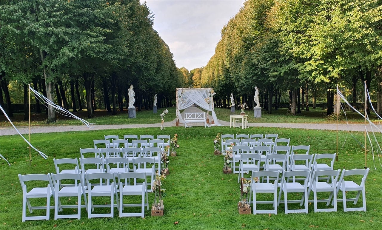 Buitenopstelling trouwceremonie Groenekom