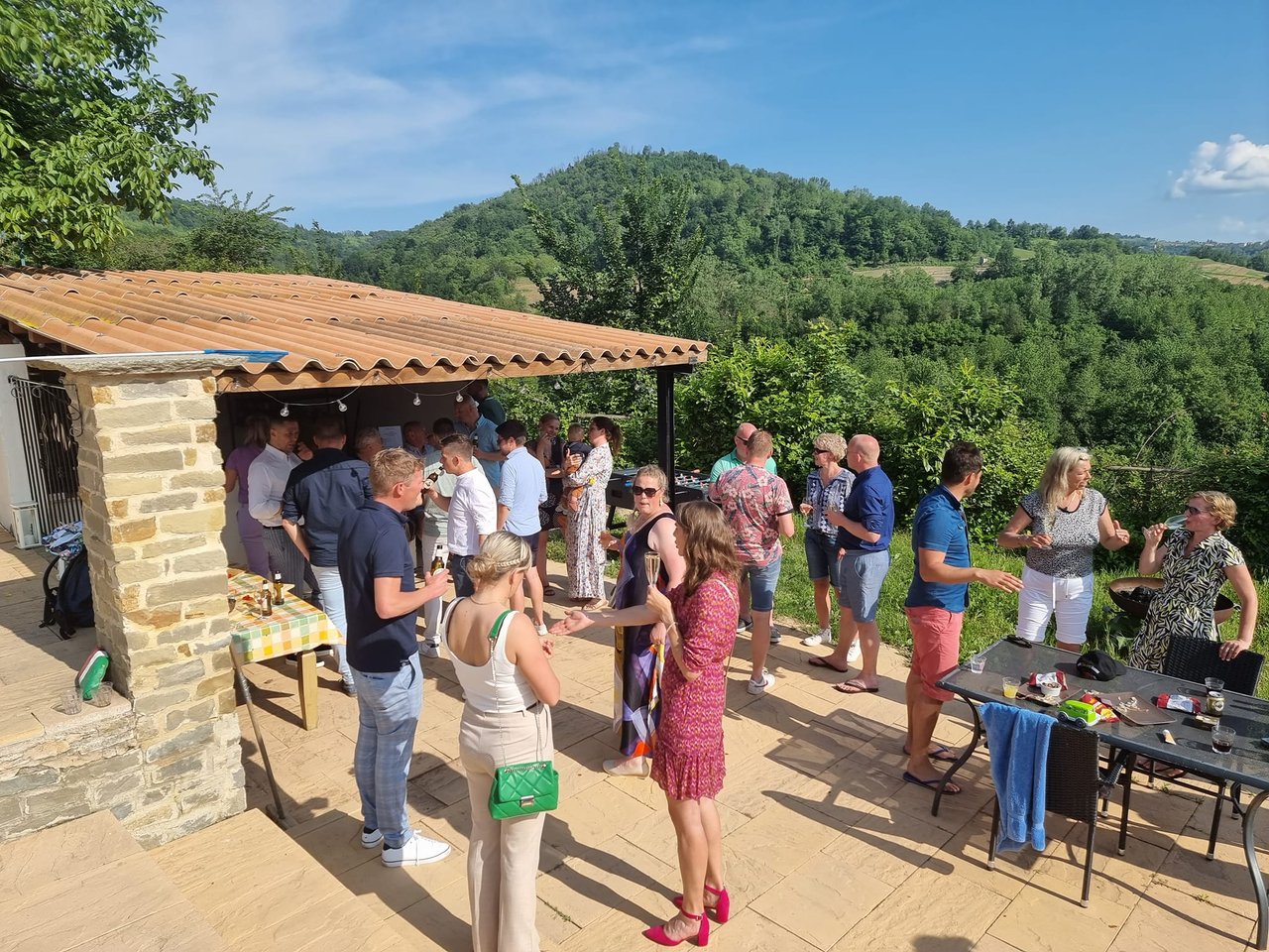 Welkomstborrel met uitzicht