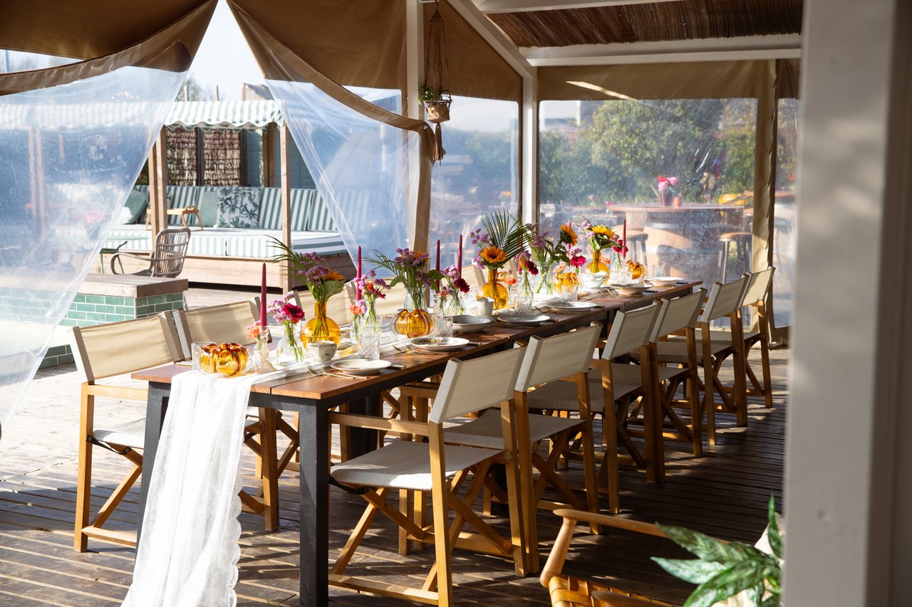 Sit-down dinner buiten terras 