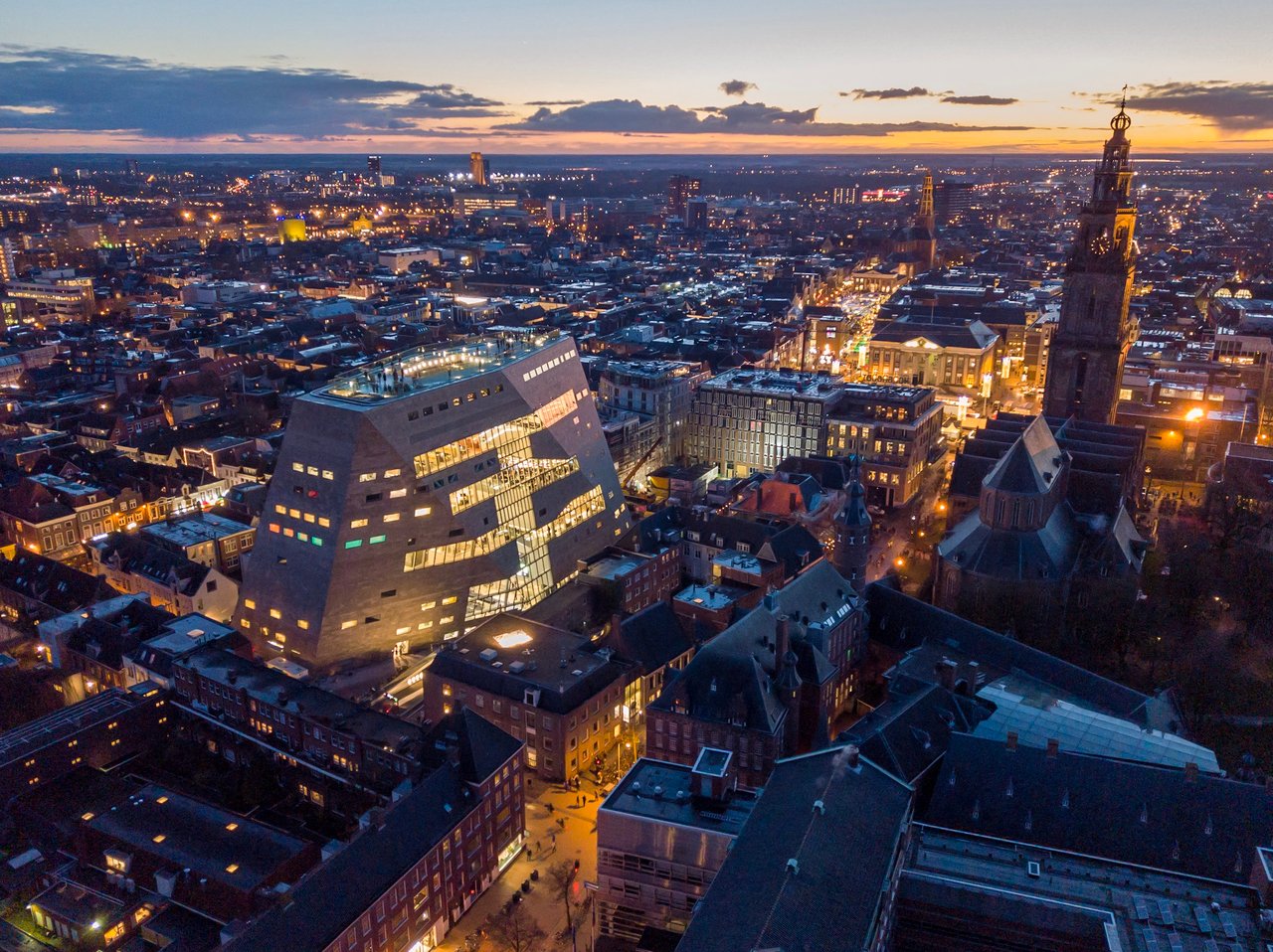 Forum Groningen Drone foto van Peter Wiersema