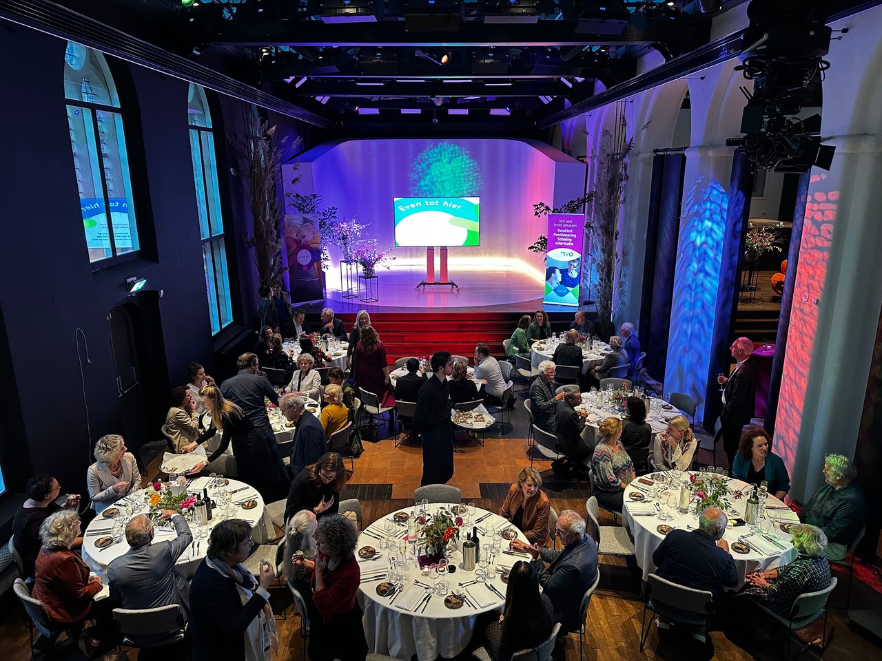 Diner in grote zaal · Leeuwenbergh in centrum Utrecht